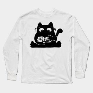 Reading cat Long Sleeve T-Shirt